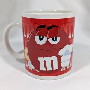 Vintage Galerie Red M&M Coffee Cup Mug 2002‎